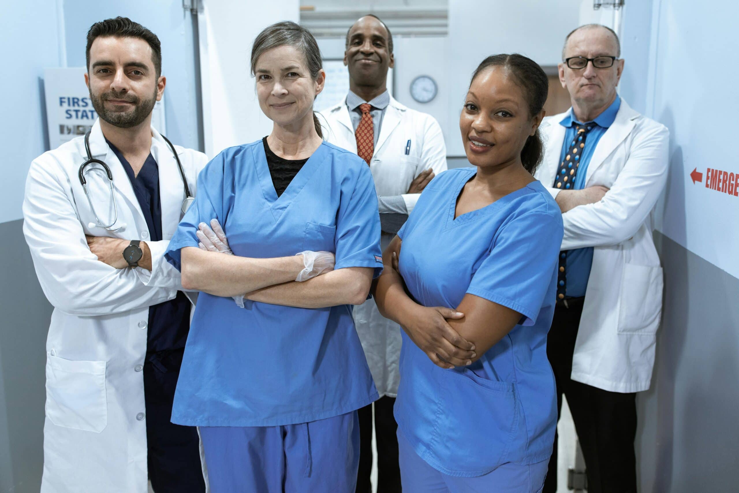 Nurses in foreground